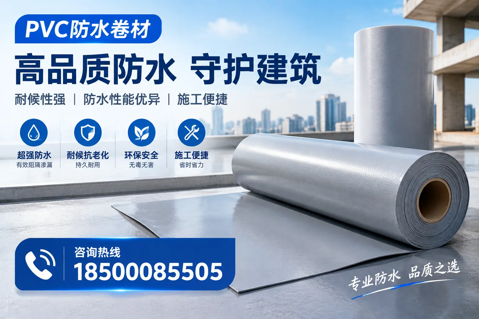 PVC防水卷材的防水效果评测，适合牡丹江的科学依据